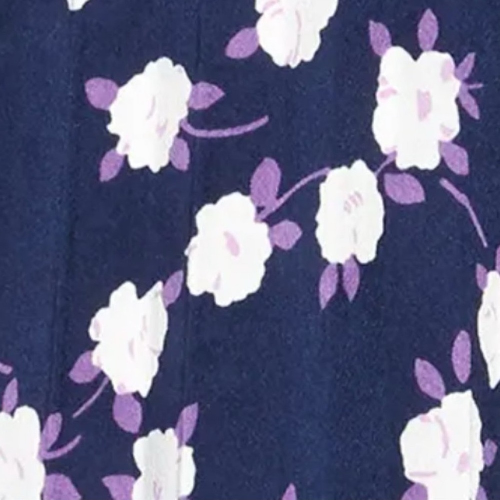 J Crew Pleated Midi Floral Scattered Peony Blue Skirt - size 0 - Picture 4 of 6